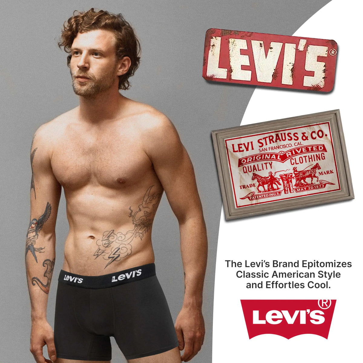 Levi's Mens Underwear Microfiber Boxer Brief for Men Ultra Soft 4 Pack Small Black, Orange, Charcoal. Orange Print Rieworkes