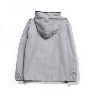 Solid Color Zipper Decoration Reflective Jacket Men's Jacket Rieworkes