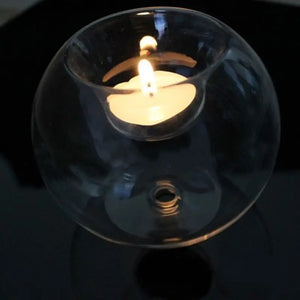 Transparent Glass Candle Holder Rieworkes