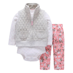 Newborn Baby Autumn Winter Vest Outfit Set T0006 Mimarta