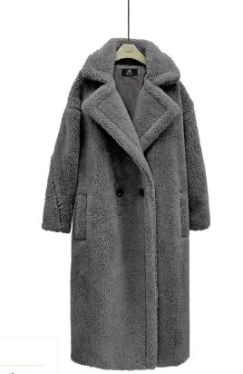 Long Winter Cashmere Lamb Winter Coat Mimarta