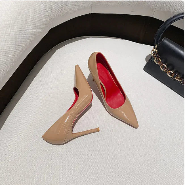 Red Bottom Pointed Heels - Women's Sexy Party Shoes Rieworkes