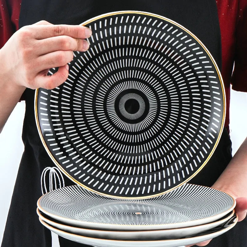 Geometric Pattern Ceramic Plate Rieworkes