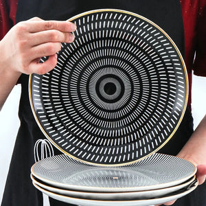 Geometric Pattern Ceramic Plate Rieworkes