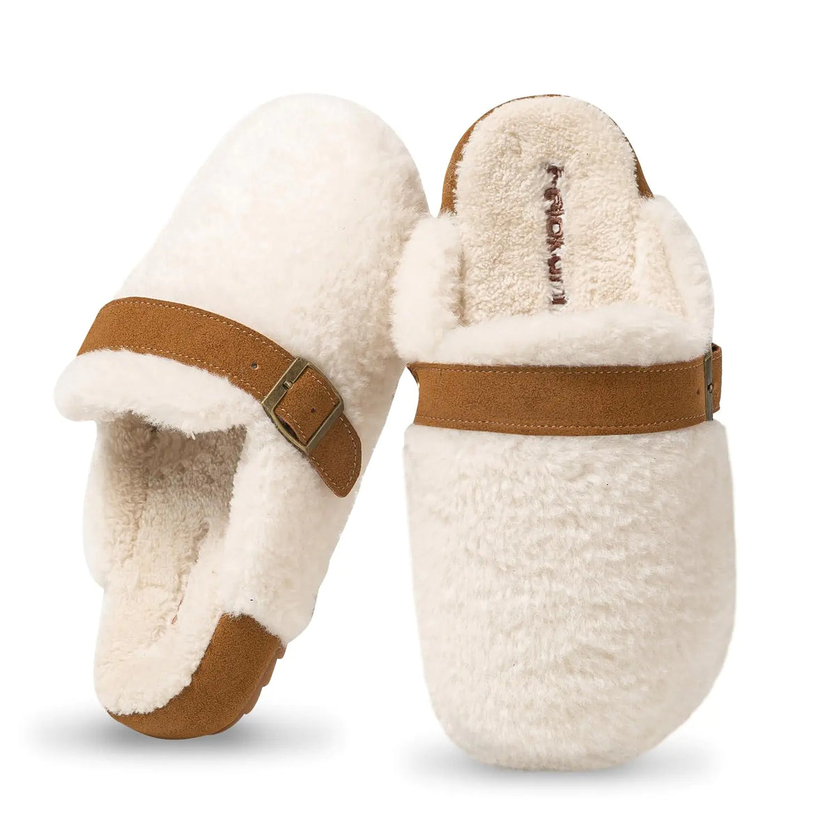 Felokont Winter House Slippers for Woman Indoor and Outdoor Memory Foam Fluffy Fuzzy Home Platformwomens Slipper Mimarta