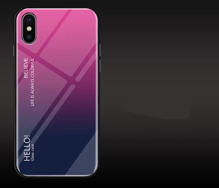Gradient Glass Phone Case - Hello Design Mimarta