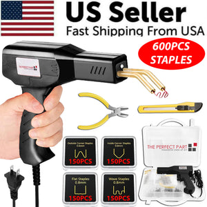 Hot Stapler Car Bumper Fender Fairing Welder Gun Plastic Repair Kit +600 Staples Rieworkes