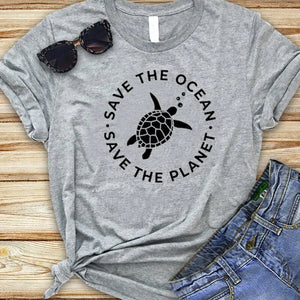 The Planet Protect Environment Summer Woman T-shirt Cotton Rieworkes