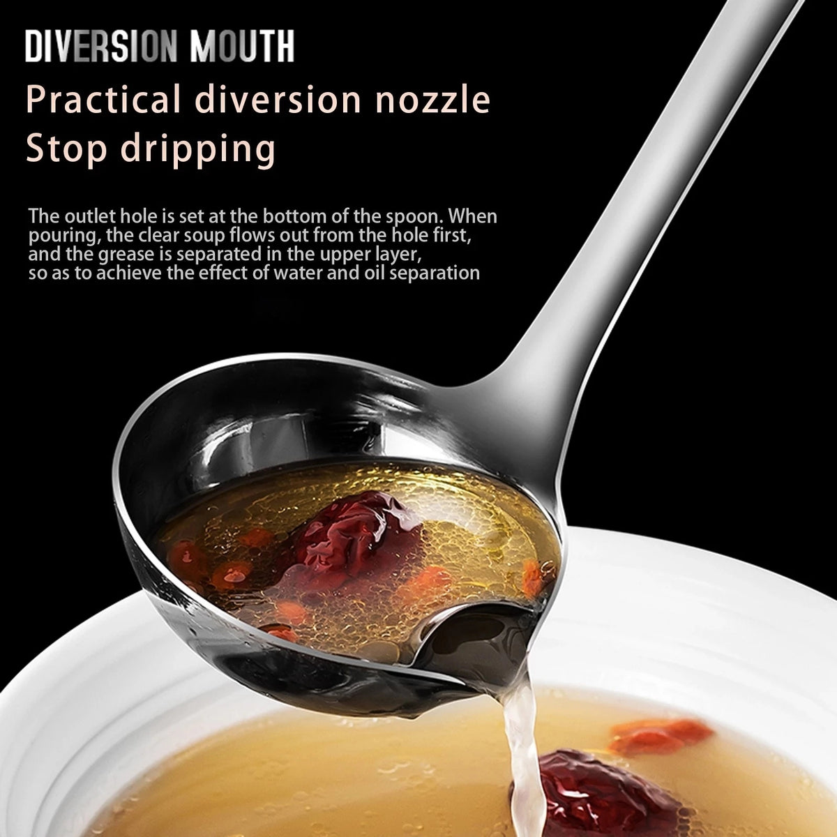 Stainless Steel Soup Oil Separator Spoon Mimarta