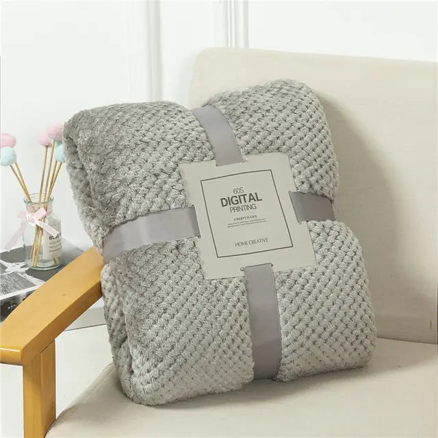 Fluffy Plaid Winter Bed Blankets Rieworkes