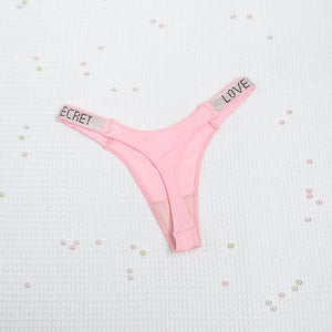Low Waist Rhinestone Thong Panties for Women Fitness Mimarta