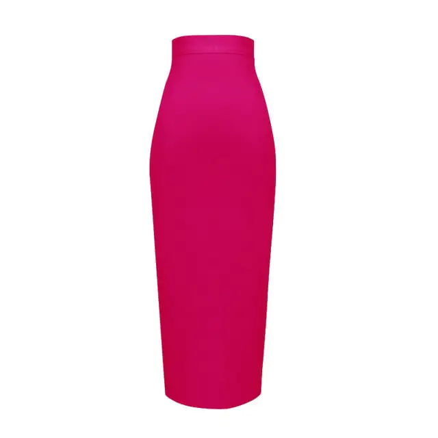 Elegant High Waist Mid-Length Bandage Skirt Mimarta