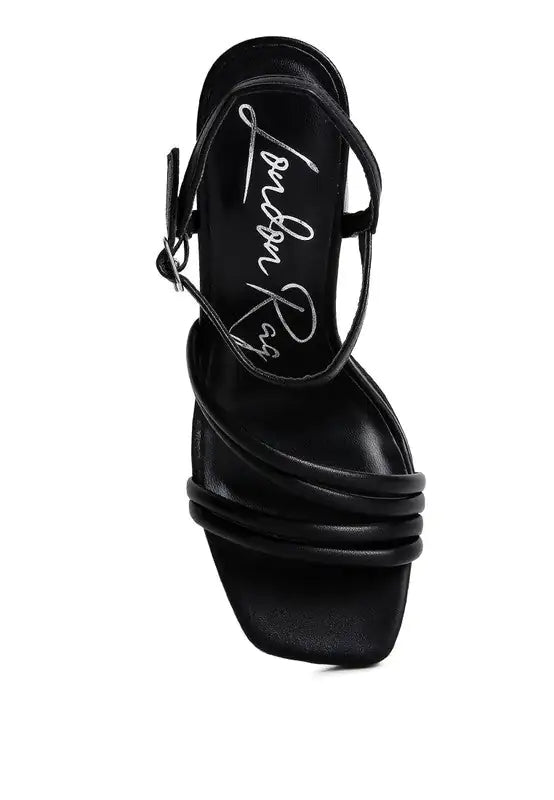 Chunky Platform Strappy Heels Rieworkes