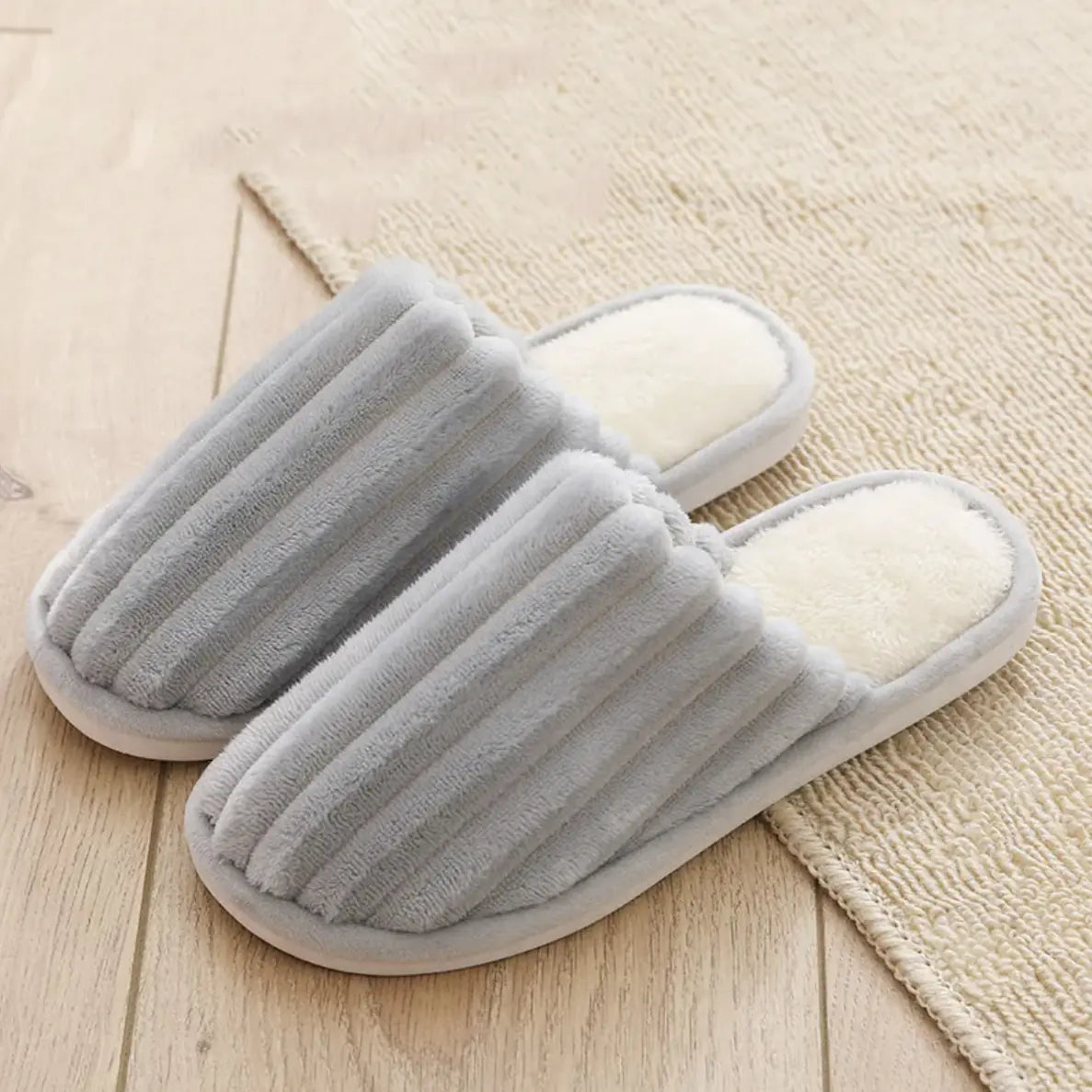 Season Home Warm Couple Plush Slippers Rieworkes
