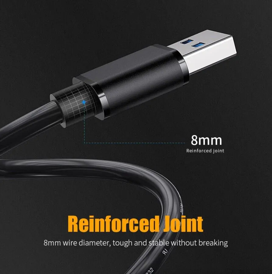 USB 3.0 A Male to A Male Cable Data Transfer Super Speed Power Charger Metal 6FT Rieworkes