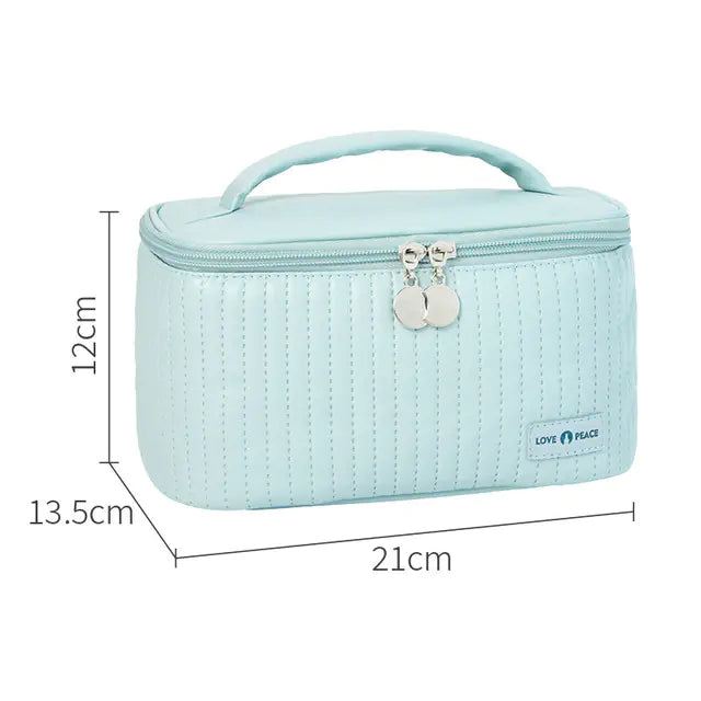 Korean Style Women's Large PU Leather Makeup Bag Mimarta