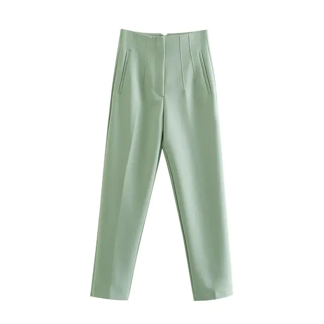 Chic Office Lady Straight Pants Rieworkes