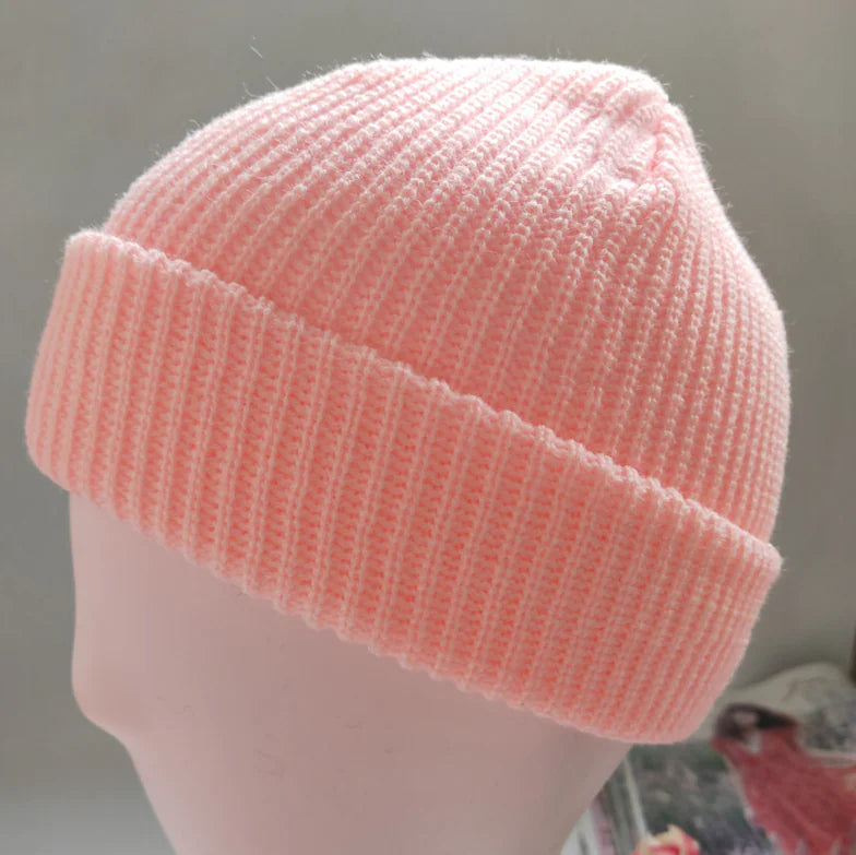 Plain Color Knit Beanie for Men and Women Winter Mimarta
