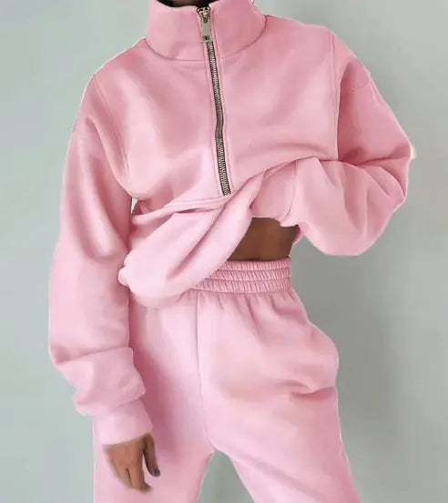 Fleece Sweater Casual Set Rieworkes