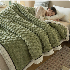 Winter Coral Flannel Thermal Blanket Rieworkes