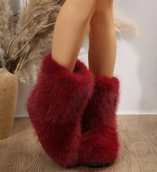 Warm Plush Mid-Calf Boots Rieworkes