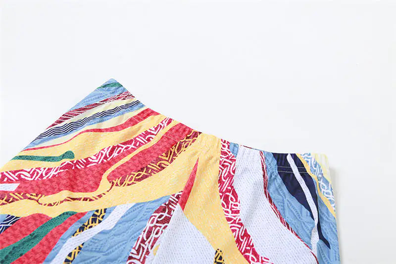 Long Sleeve Printed Mini Short Rieworkes