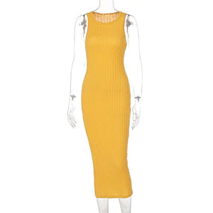 Summer Dresses Knitted Tank Long Sweater Rieworkes