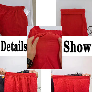 Lucyever Casual Cotton Linen Pants Women Rieworkes