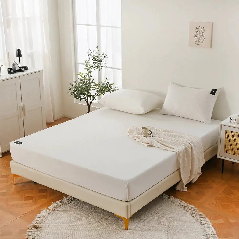 Cotton Bed Fitted Sheet With Elastic Bands Rieworkes