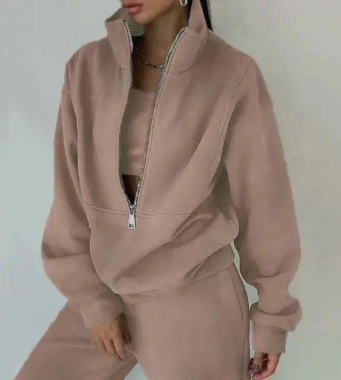 Fleece Sweater Casual Set Rieworkes