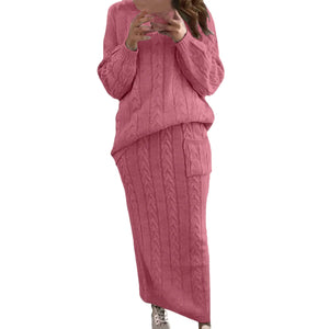 Autumn Winter Women's Fashion Sweater Dress Set Mimarta