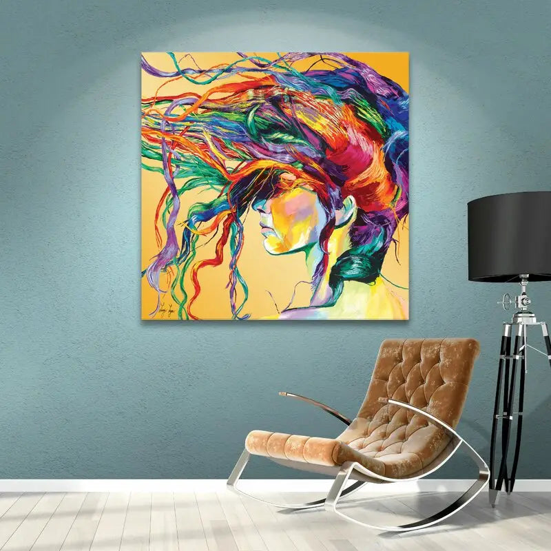 Modern Woman Canvas Art - Graffiti Style Prints Mimarta