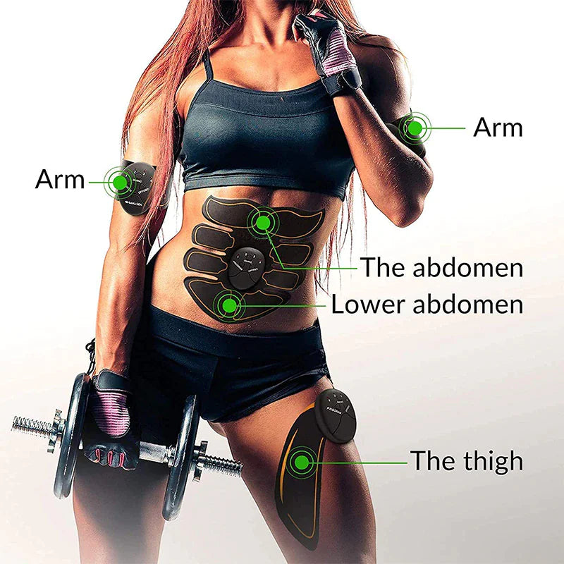 EMS Abdominal Muscle Toning Trainer ABS Stimulator Toner Fitness Binder Gym Belt Rieworkes