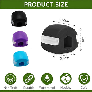 3PCS Jawline Exerciser Mouth Exercise Fitness Ball Neck Face Jaw Trainer Toning Rieworkes