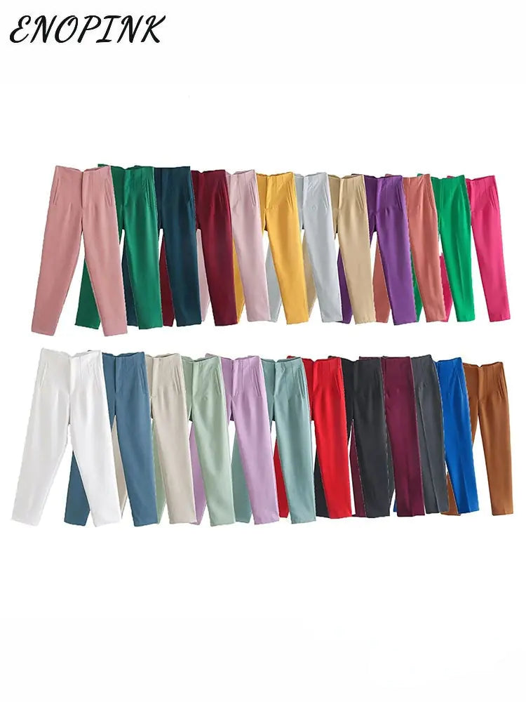 Chic Office Lady Straight Pants Rieworkes
