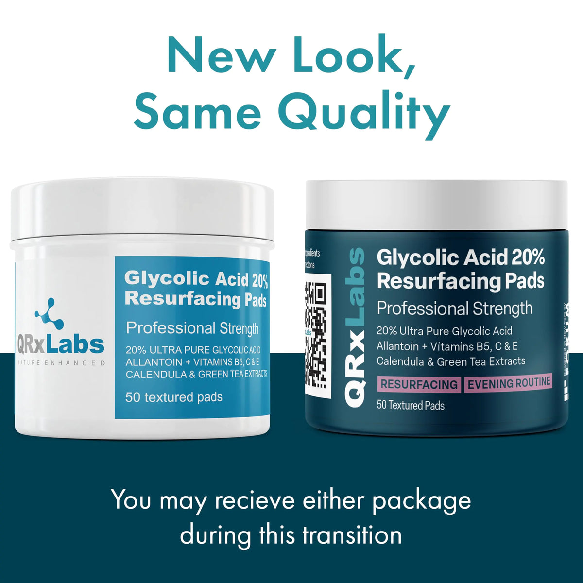 Glycolic Acid 20% Resurfacing Pads for Face & Body with Vitamins B5, C & E, Green Tea, Calendula, Allantoin - Exfoliates Surface Skin and Reduces Fine Lines and Wrinkles - Peel Pads - 2PK Resurfacing Pads 2 Pack Rieworkes