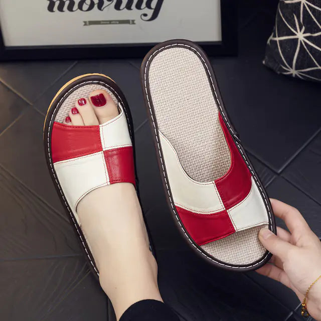 Luxury Genuine Leather Sheepskin Women's Slippers Mimarta