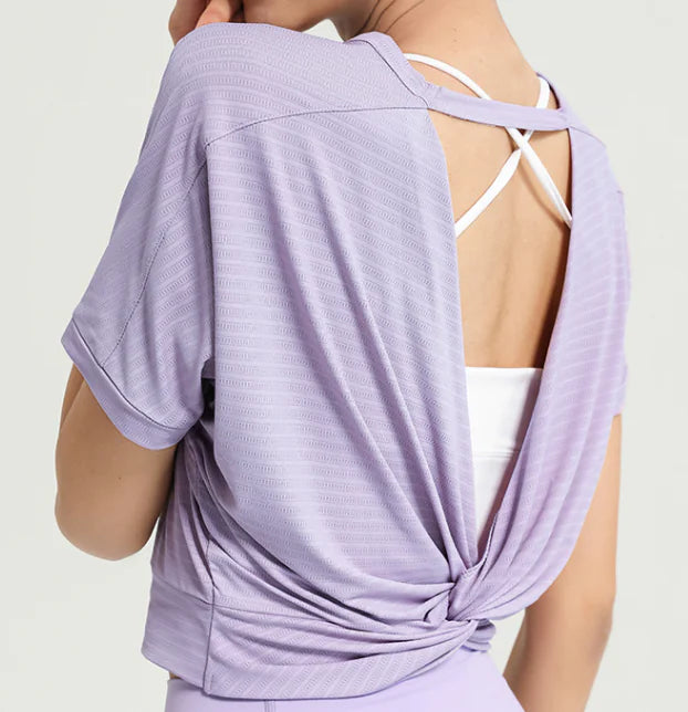 Open Back Sports Blouse: Breathable Gym and Yoga Tank Rieworkes