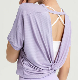 Open Back Sports Blouse: Breathable Gym and Yoga Tank Rieworkes