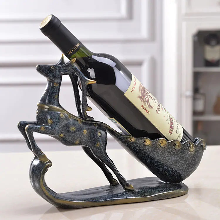 Modern European Style Deer Wine Rack for Home Decor Rieworkes