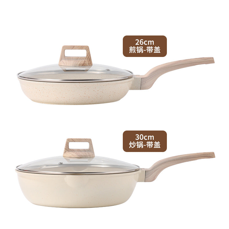 Non-Stick Stone Cookware Set - 4 Pieces for Home Use Mimarta