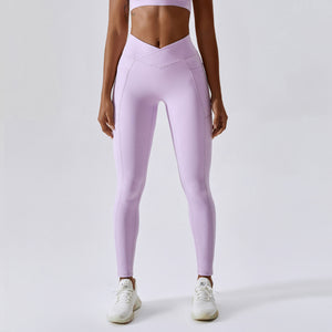 Hip-Lifting Crossed Waist Sports Running Pants Mimarta