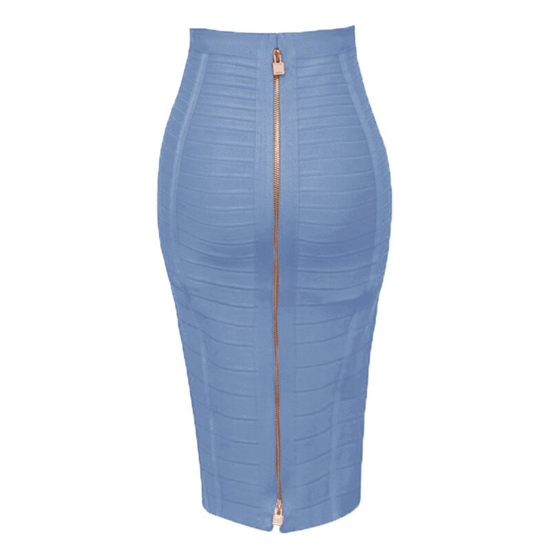 Sexy Solid Color Zipper Bodycon Dress Mimarta