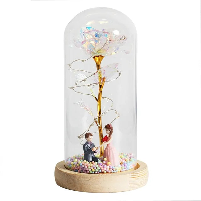 Enchanted Glass Rose Decoration Rieworkes