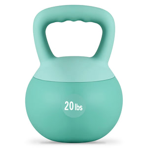 DlandHome Kettlebell 20lbs Mint Green Iron PVC Filled Soft Kettlebell-Weights for Strength Training Full Body Workout Mimarta