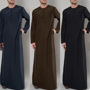 Men's Islamic Long Sleeve Kurta Robe Rieworkes