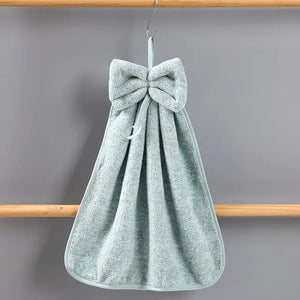 Microfiber Soft Quick Dry Cleaning Bowknot Hand Towels Rieworkes
