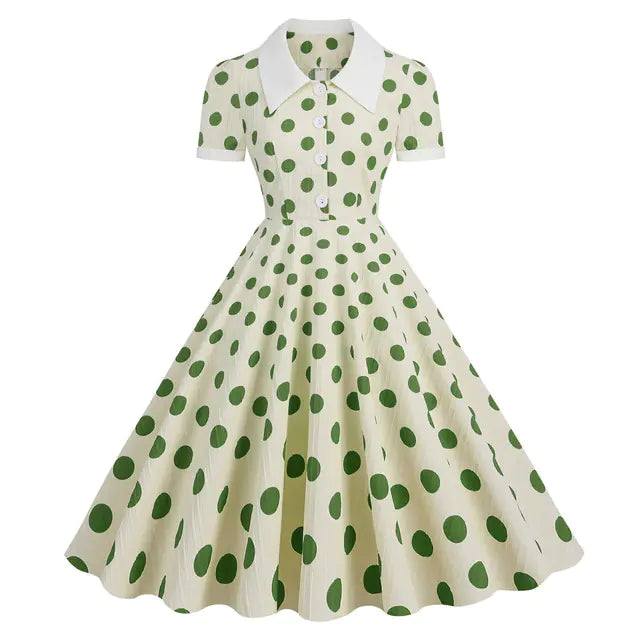 Elegant 1950s Embroidered Mesh Retro Party Dress Mimarta