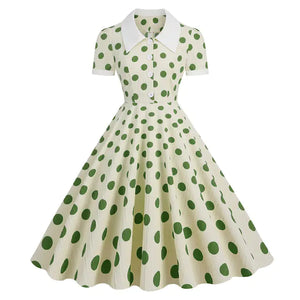Elegant 1950s Embroidered Mesh Retro Party Dress Mimarta