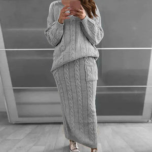 Autumn Winter Women's Fashion Sweater Dress Set Mimarta